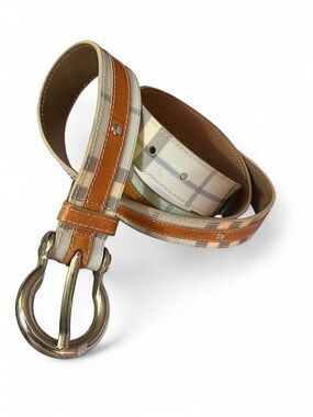 Vintage ✨Burberry Tan Leather Belt Strap